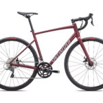 Specialized ALLEZ E5 DISC bordeauxrood/zilverstof/fluorrood