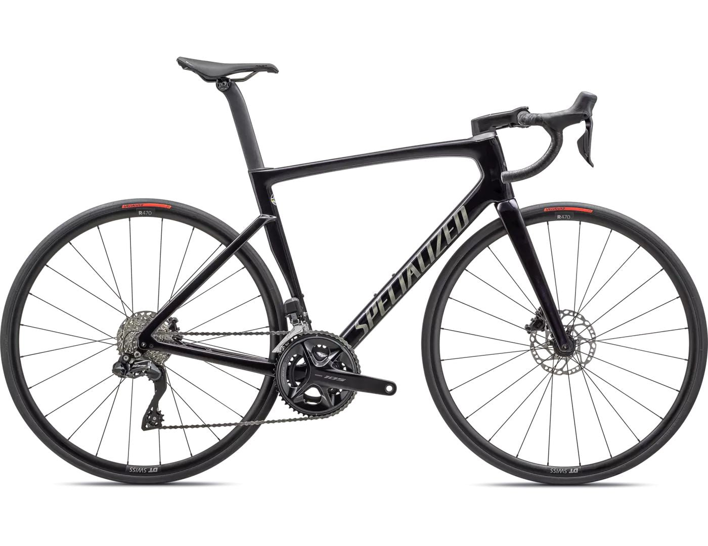 Specialized Tarmac SL7 Comp - Shimano 105 Di2 Glanzend Metallic Midnight Shadow/Zwart