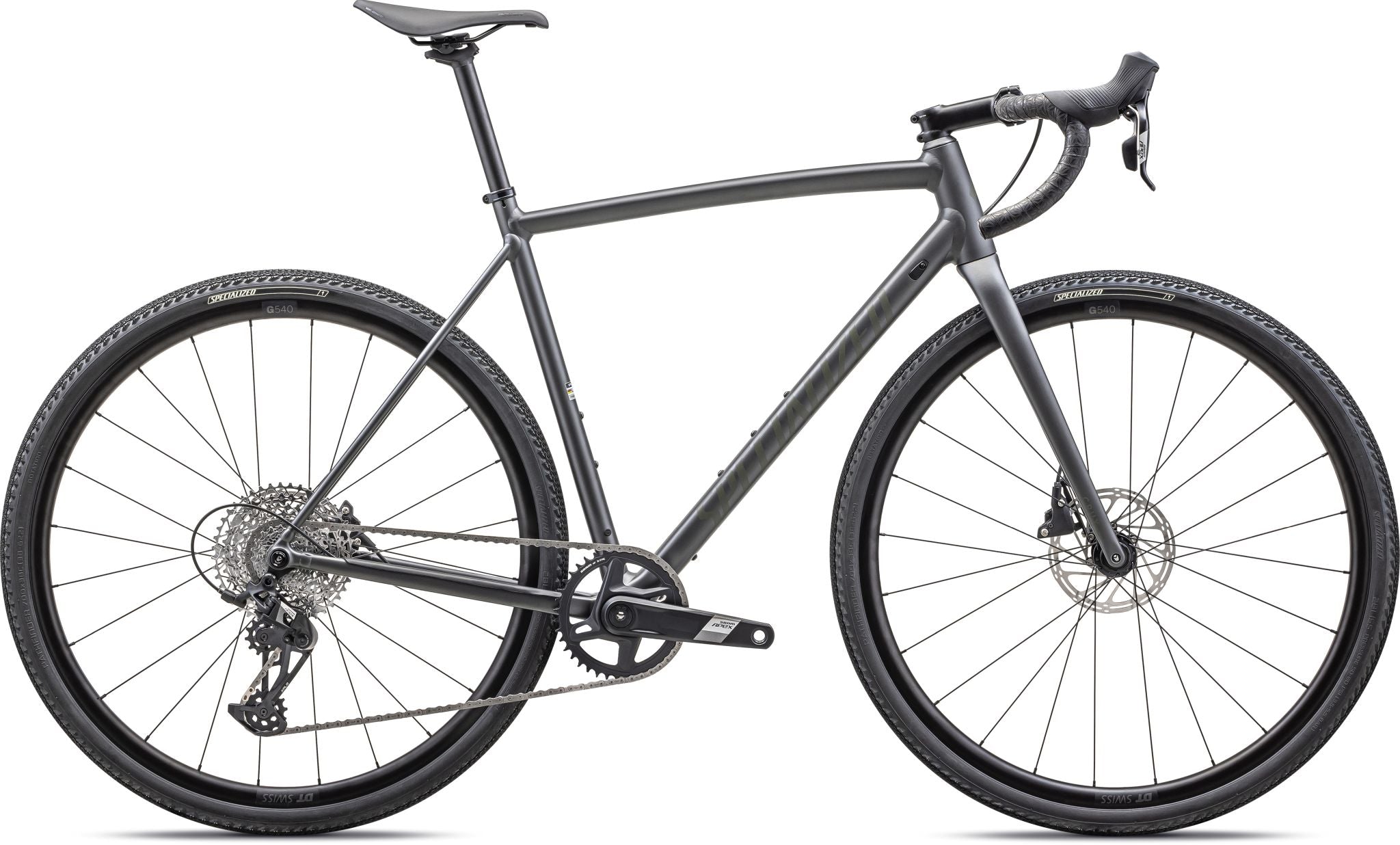 91425-53_CRUX-DSW-COMP-SMK-OAKGRN_HERO.jpg Specialized Crux DSW Comp Satin Smoke/Oak Green – Image 1